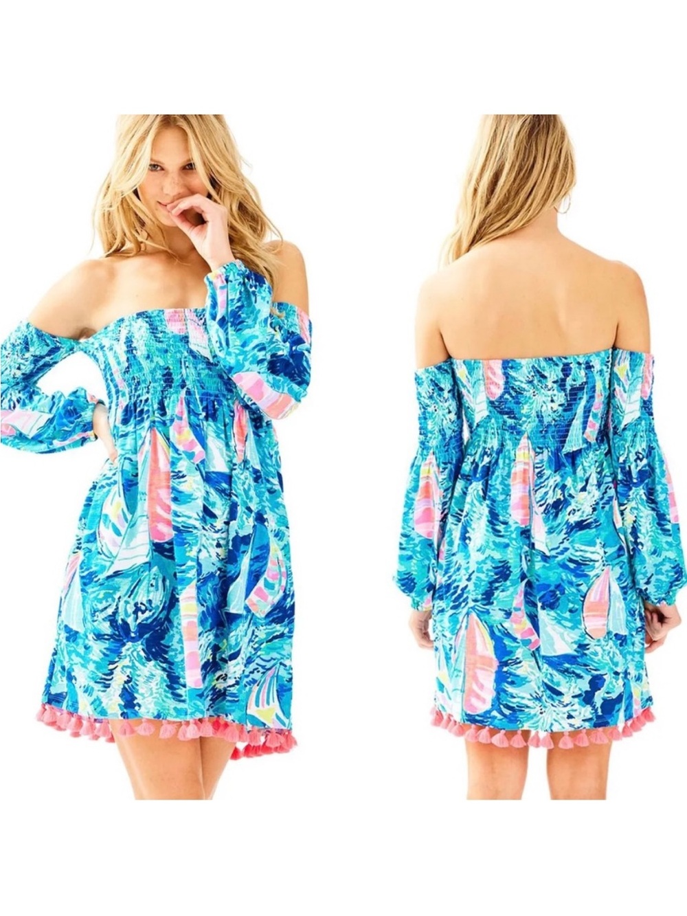 Lilly Pulitzer off shoulder dress